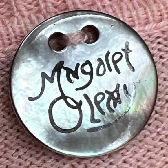 Margaret O'Leary (M) Sweater Cotton Light Pink Oversize V-Neck - Picture 4 of 9